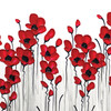  Poppy Mpressions Fields of Poppies Set of 4 Placemats