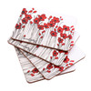 Poppy Mpressions Fields of Poppies Set of 4 Coasters