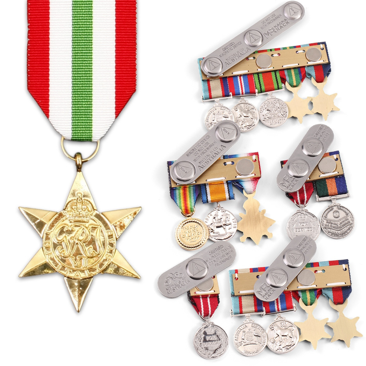 The Italy Star Campaign Medal For Service In World War Two - Forces War Records - Foto 7