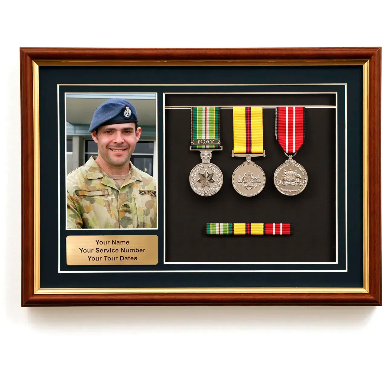 Service Mounted Iraq Active Service Set - Full Size, Miniatures, Court or Swing Mounted ...