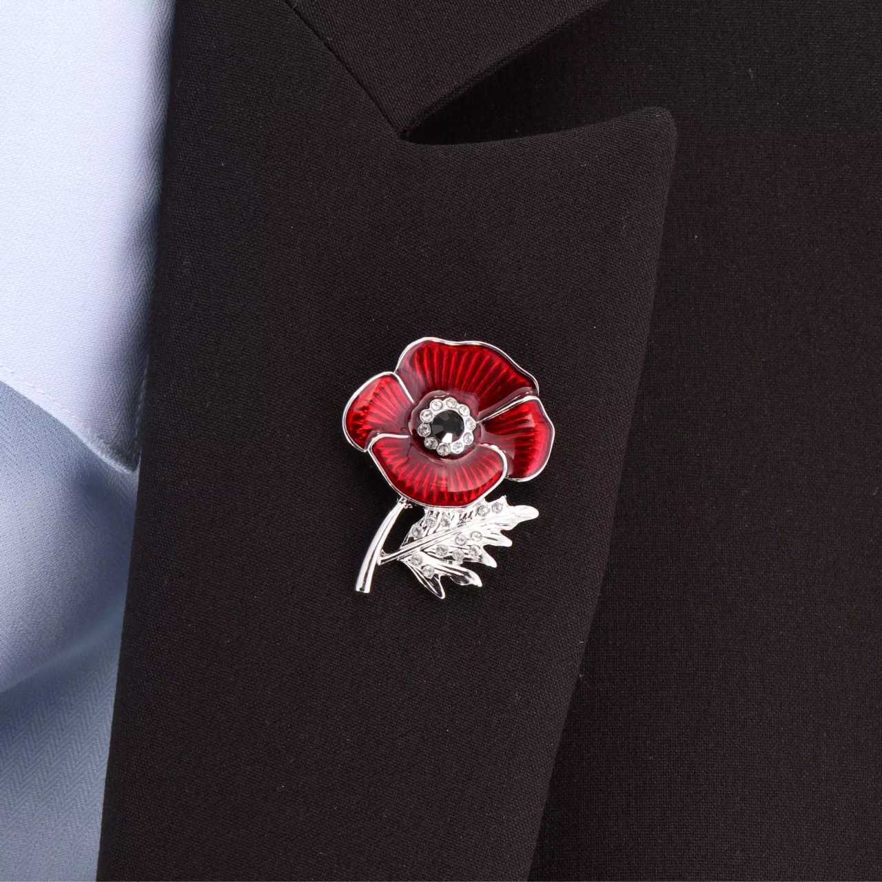 Jewelled Poppy Limited-Edition Lapel Pin - Military Shop