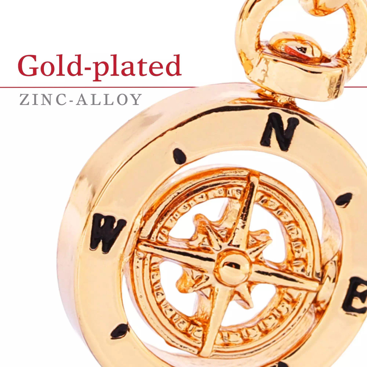 Compass Spinning Spinning Compass Gold-plated Charm - Army Shop