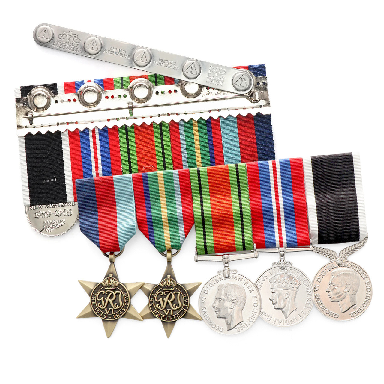 New Zealand WW2 Pacific + Defence Medal Set - Medals of Australia