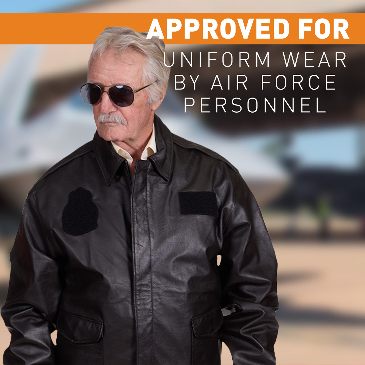 Air Force A2 Leather Flight Jacket W/Patches - Air Force Shop