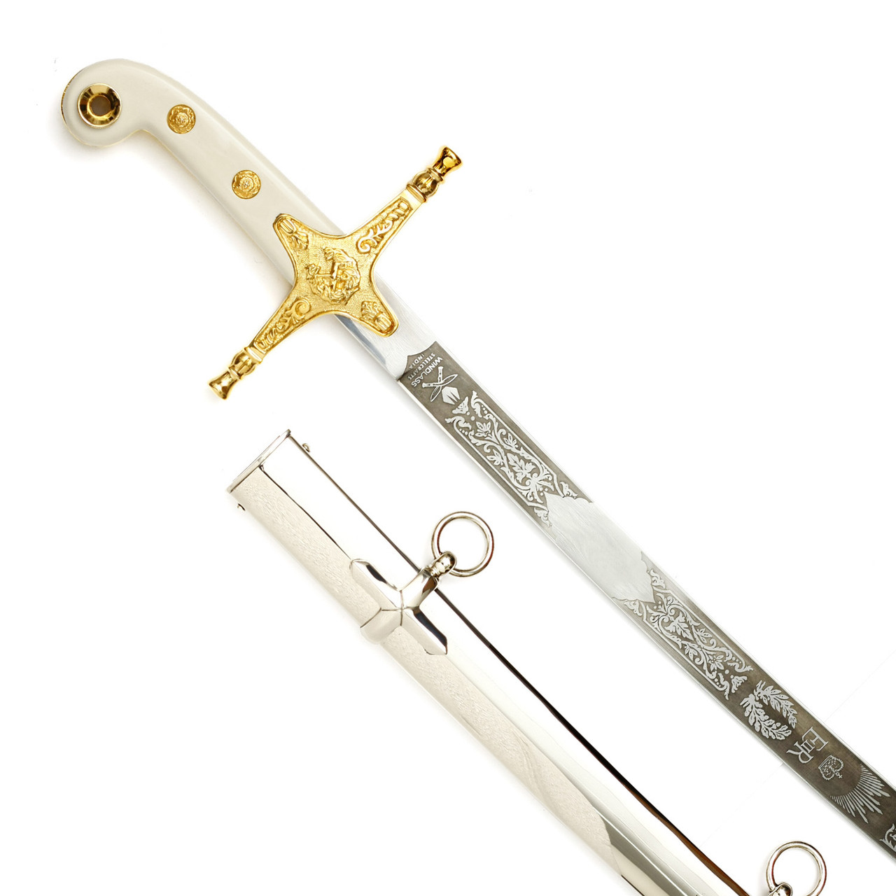 Windlass General Officers Sword with Nickel Plated Scabbard