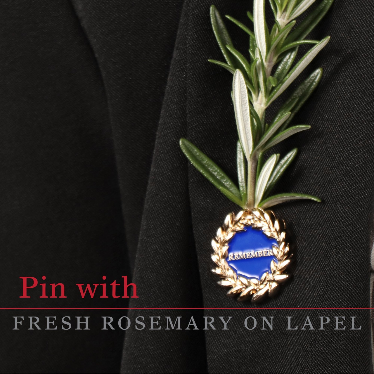 Always Remember Rosemary Carrier Lapel Pin - Army Shop