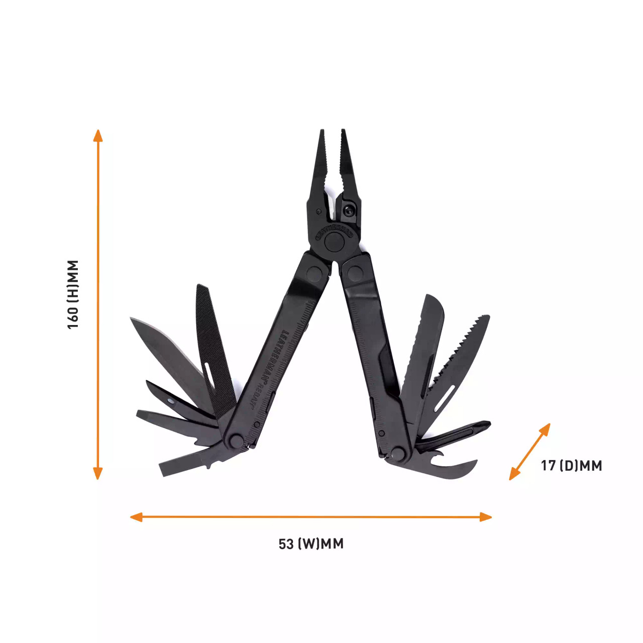 Leatherman Black Oxide Rebar 17 Multi-Tool with Molle Sheath - Army Shop