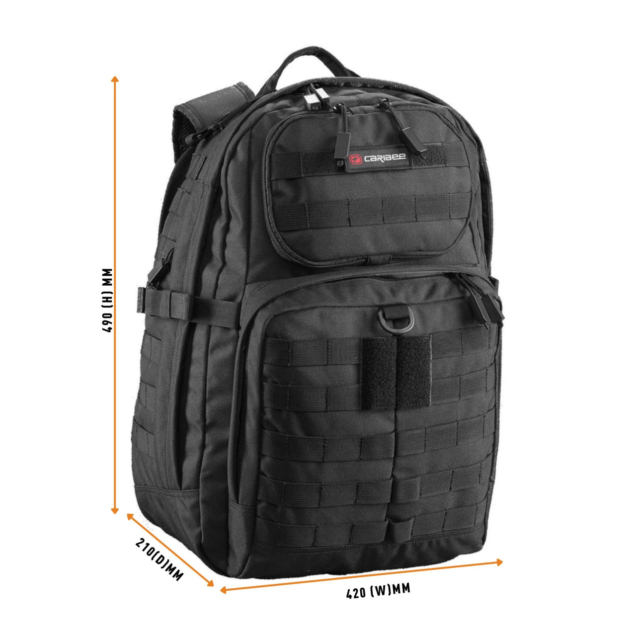 Caribee Combat 32L Military Heavy Duty Backpack Black Military Shop