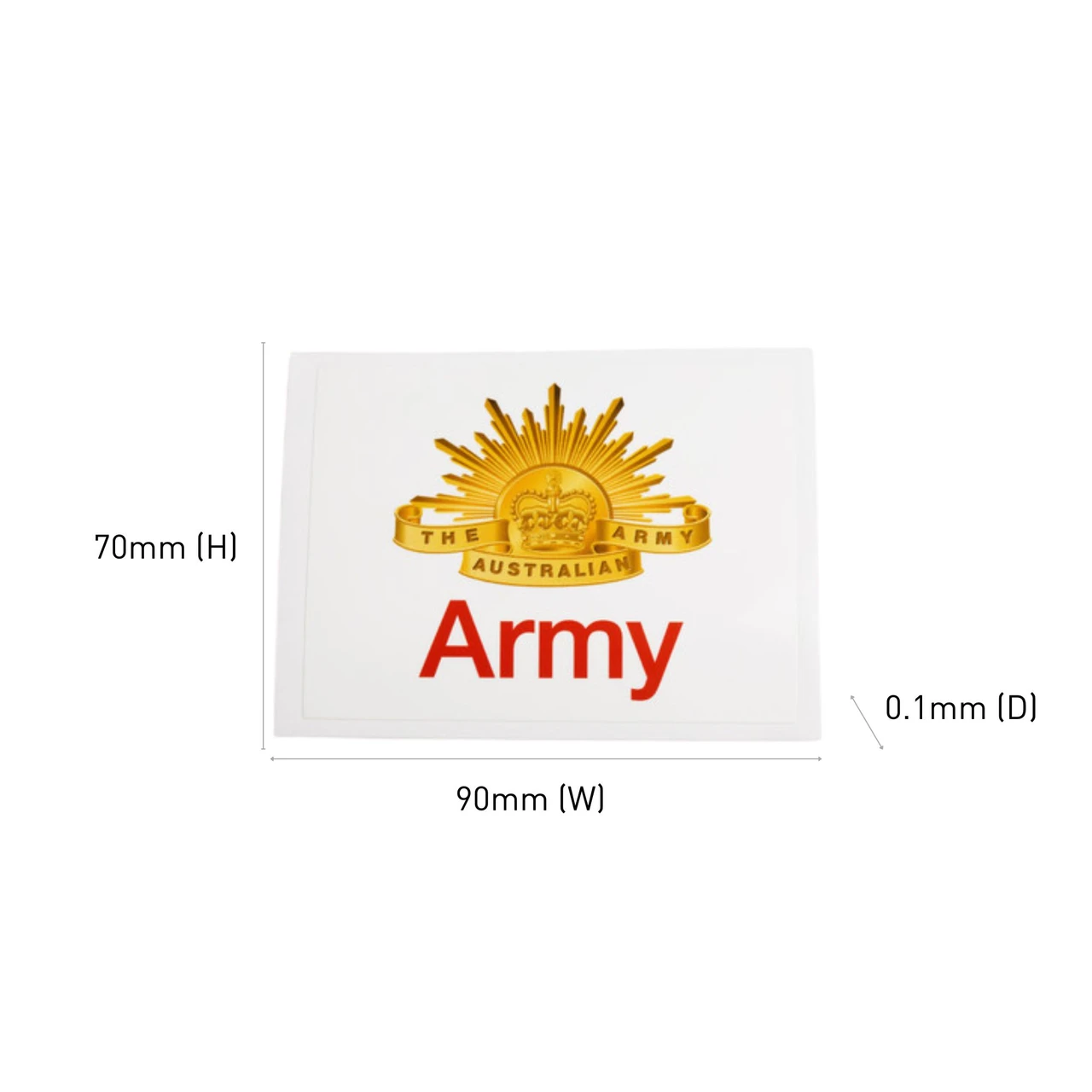 Army Rectangle Army Rectangular Sticker 7th Pattern - Military Shop
