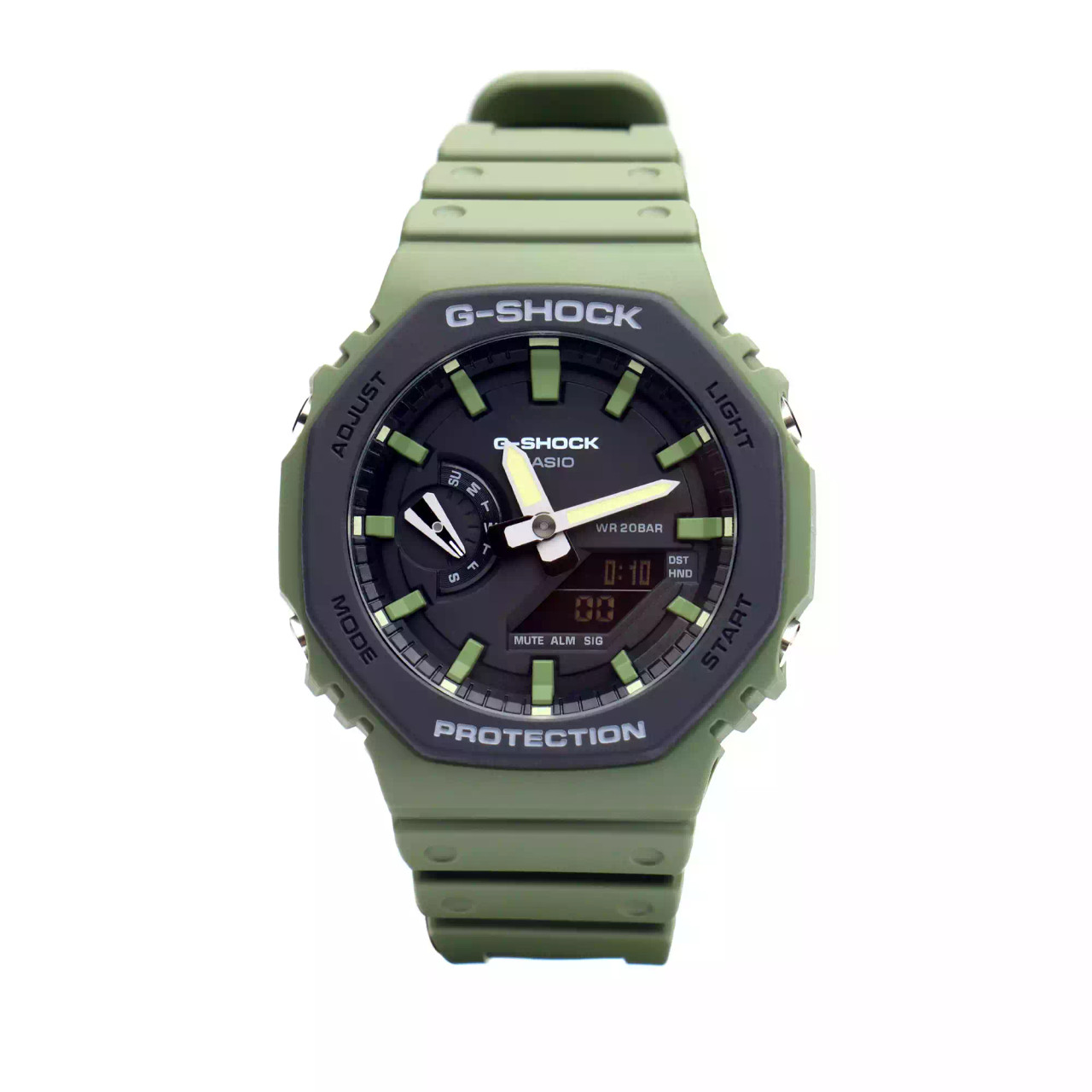 Green Army Casio CASIO ARMY GREEN NYLON DIGITAL MEN'S WATCH| AE