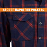  Vertx-Canyon River Flannel Tactical Shirt-Midnight Clay Plaid, Long Sleeve