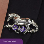  Purple Poppy Horse Brooch