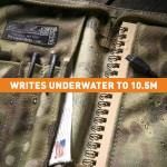  Ritr-All Weather Metal Clicker Pen Flat Dark Earth Black Ink