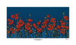  Mpressions Where the Poppies Grow Ltd Edition Etching Paper Print 900 x 450 A stunning reproduction of Canberra artist Adriana Seserkos Where the Poppies Grow. Seserko's work portrays the poppy not as a pretty decorative flower, but as a metaphor for the human condition. Impa