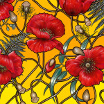  Poppy Mpressions Brothers In Arms Hair Scrunchie