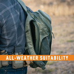  Vertx Gamut Concealed Carry Backpack-Heather Od-Rubber Green