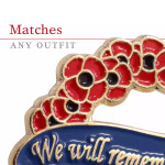  Wreath Poppy Badge