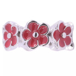  Poppy Silver-plated Spacer Charm