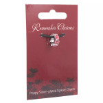  Poppy Silver-plated Spacer Charm