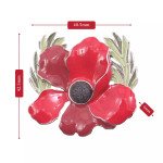  Lava Stone Scented, Poppy and Rosemary Brooch