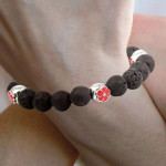  Lava Stone Scented, Poppy Bracelet