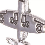 Spinning Propeller Spitfire Silver-plated Charm
