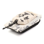  Die Cast Free Wheel Tank- White