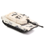  Die Cast Free Wheel Tank- White