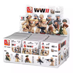  WW2 Mini Figures- Box Of 60