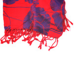  Red and Purple Poppy Reversible Scarf