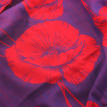  Red and Purple Poppy Reversible Scarf