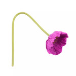  Set of Three Purple Long Stem Poppies