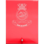  HMAS Coonawarra Nebula Red Glass Award in Gift Box