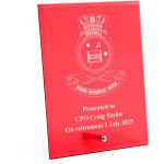 HMAS Creswell Nebula Red Glass Award in Gift Box Image 0 