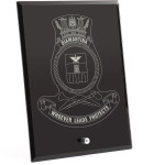  HMAS Diamantina (II) Nebula Black Glass Award in Gift Box