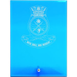  HMAS Farncomb Nebula Blue Glass Award in Gift Box