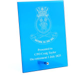  HMAS Gascoyne (II) Nebula Blue Glass Award in Gift Box