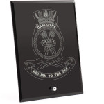 HMAS Gascoyne (II) Nebula Black Glass Award in Gift Box Image 1 
