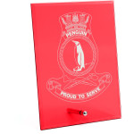 HMAS Penguin Nebula Red Glass Award in Gift Box Image 1 