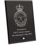 No 2 Security Forces Squadron (2SFS) Nebula Black Glass Award in Gift Box Image 0 