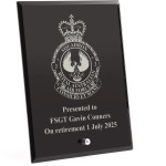 No 2 Squadron (2SQN) Nebula Black Glass Award in Gift Box Image 0 