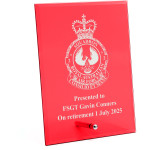 No 2 Squadron (2SQN) Nebula Red Glass Award in Gift Box Image 0 