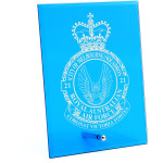  No 21 Squadron (21SQN) Nebula Blue Glass Award in Gift Box