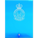  No 21 Squadron (21SQN) Nebula Blue Glass Award in Gift Box