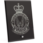 No 21 Squadron (21SQN) Nebula Black Glass Award in Gift Box