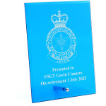 No 22 (City of Sydney) Squadron (22SQN) Nebula Blue Glass Award in Gift Box Image 0 
