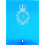  No 22 (City of Sydney) Squadron (22SQN) Nebula Blue Glass Award in Gift Box
