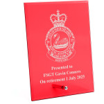 No 25 (City of Perth) Squadron (25SQN) Nebula Red Glass Award in Gift Box Image 0 