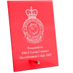 No 26 (City of Newcastle) Squadron (26SQN) Nebula Red Glass Award in Gift Box Image 0 