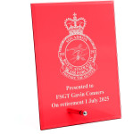  No 292 Squadron (292SQN) Nebula Red Glass Award in Gift Box